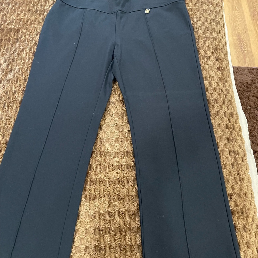 Anne Klein Navy Wide Leg Trousers
